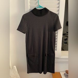 Zara Pinstripe Short Sleeve Dress